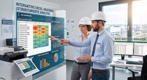 2 Sifas ermitteln aus Excel-Rohdaten Unfallschwerpunkte. Die interaktive Excel-Heatmap unterstützt dabei